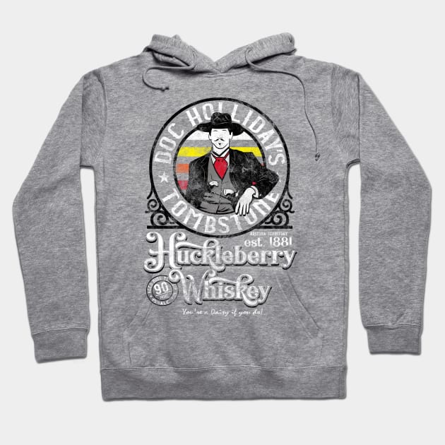 Doc Holliday's Huckleberry Whiskey Hoodie by FiendishlyCruelArt